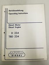 Manual de manutenção do operador do proprietário do motor diesel MWM D234 e TBD234 comprar usado  Enviando para Brazil