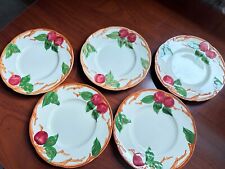 Franciscan Apple Design Oven Safe 6" Dinner/Lunch Earthenware Plates Set of 5 for sale  Shipping to South Africa