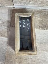 Wooden Herb Garden Markers Set Of 9 Wooden Storage Box Black & White 7.5” H for sale  Shipping to South Africa