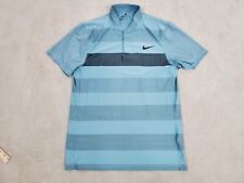 Nike Polo Shirt Mens Medium Blue Black Fly Swing Knit Blade Momentum Golf * for sale  Shipping to South Africa