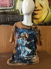Vintage Y2k Metallica Money Tips Her Scales Bleach Dye Band T Shirt Black L, used for sale  Shipping to South Africa