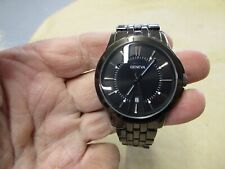Used, New Old Stock Geneva Calendar Men's Quartz Watch Gunmetal Tone for sale  Shipping to South Africa