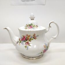 Royal Albert Moss Rose Bone China Large Teapot Made in England. for sale  Shipping to South Africa