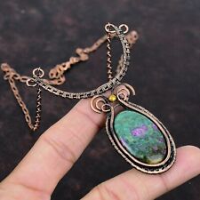 Ruby Fuchsite Wire Wrapped Adjustable Handcrafted Copper Valentine Gift 18.0" for sale  Shipping to South Africa