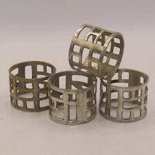 Used, Stainless Steel Metal Napkin Holder Serviette Napkin Ring x 4 for sale  Shipping to South Africa