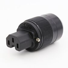 Usado, Cobre Puro Com Conector De Alimentação Folheado a Ródio Internacional electro-technical comissão Preto Fêmea Power Plug faça você mesmo comprar usado  Enviando para Brazil