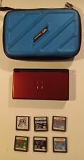 Nintendo DS Lite RED USG-001 Console UNTESTED + 6 Games & STORAGE CASE  for sale  Shipping to South Africa