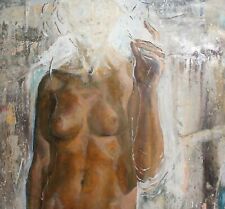 Used, Vintage realist oil painting nude woman for sale  Shipping to Canada