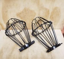 2 peças gaiola de lâmpada pendente de fio de metal preto ajustável, usado comprar usado  Enviando para Brazil