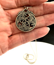 CELTIC HORSE Necklace EPONA Equine Goddess Pendant Triple Horse Triskele for sale  Shipping to South Africa