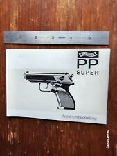 Walther super manual. for sale  Ardmore