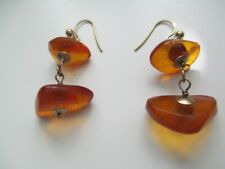 gold amber earrings for sale  ROYSTON
