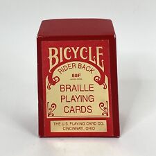 BRAILLE Tarjetas de Juego BICICLETA Ciclista Back 88F Caja Roja Mazo Completo con Jokers 54 segunda mano  Embacar hacia Argentina