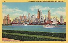 Usado, Cartão postal Lower Manhattan View from Governor's Island New York City linho muito bom estado comprar usado  Enviando para Brazil