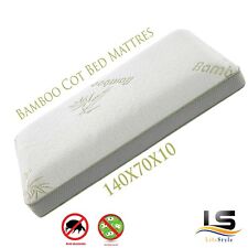 BABY COT BED TODDLER BAMBOO QUALITY FOAM MATTRESS BREATHABLE 140 X 70 X 10 CM for sale  Shipping to South Africa