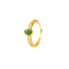 Anel de jade verde acessórios de luxo vintage prata 925 joias femininas naturais comprar usado  Enviando para Brazil
