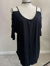 Usado, Camiseta feminina Venus preta ombro aberto malha tamanho M túnica gola U comprar usado  Enviando para Brazil
