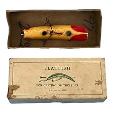 Señuelo plano para peces Helin en caja original número de patente 2033829 - M2 de colección década de 1940 segunda mano  Embacar hacia Argentina