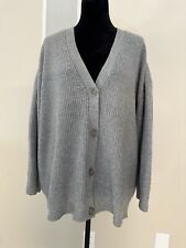 Jenni Kayne Cashmere Cocoon Cardigan in Heather Gray Oversized Womens Size L for sale  Shipping to South Africa