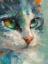 Cat oil painting for sale  Port Saint Lucie