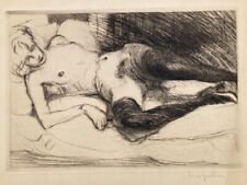 Frans de Geetere "Nude", etching around 1925, autographed, used for sale  Shipping to South Africa