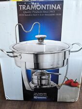 Tramontina 3 Quart (18/10 Stainless Steel) Chafing Dish Complete Set, used for sale  Shipping to South Africa