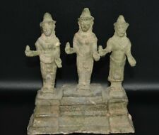 Old Central Asian Gandhara Bronze Standing figurine of 3 Standing Buddha's, used for sale  Shipping to South Africa