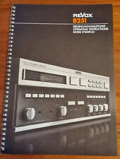 Revox 251 bedienungsanleitung gebraucht kaufen  Berlin