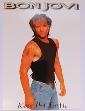 BON JOVI Keep The Faith Jon Bon Jovi Singer Portrait Vintage Postcard Size A6 comprar usado  Enviando para Brazil