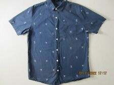 Camisa masculina PacSun azul média palmeiras botão para cima manga curta bolso casual  comprar usado  Enviando para Brazil
