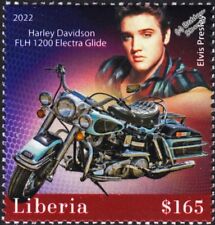 Selo de motocicleta Elvis Presley e HARLEY-DAVIDSON ELECTRA GLIDE (2022 Libéria) comprar usado  Enviando para Brazil