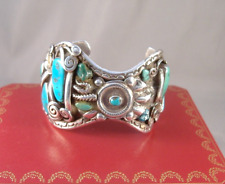vintage silver turquoise bracelet for sale  Hesperia
