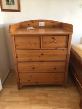 John Lewis baby changing table chest of drawers antique pine for sale  LONDON