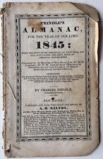 1845 prindle almanac for sale  Providence
