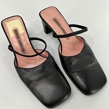 Bridget Birkin Womens Sz JP 22.5 Black Slip On Block Heel Mule Sandals comprar usado  Enviando para Brazil