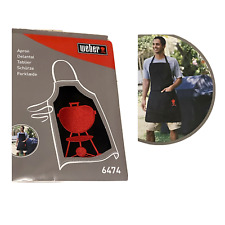 Weber Grill Full BBQ Grilling Apron Black 'Back Yard Hero' NEW (tag) with pocket for sale  Shipping to South Africa