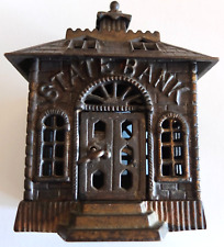 Used, Antique Cast Iron Kenton State Bank With Key And Arched Letters Over Door for sale  Shipping to South Africa