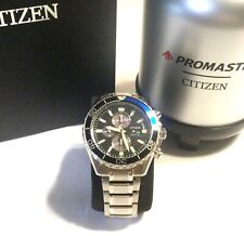 CITIZEN PROMASTER ECO-DRIVE DIVE WATCH Chrono Dial Stainless Band w/ Scuba Tank for sale  Shipping to South Africa