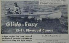 Paleta de canoa de 15'/fueraborda 1957 cómo construir planos popa cuadrada madera contrachapada segunda mano  Embacar hacia Argentina