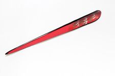 Grampo de cabelo japonês antigo pente IPPON KANZASHI folhas vermelho preto para quimono, usado comprar usado  Enviando para Brazil