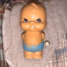 Vtg Wind-Up Walking Kid A Long Baby 1977 TOMY Plastic Boy Doll Animated Works 3", used for sale  Shipping to South Africa
