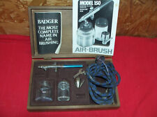 Vintage Badger 150 4 PK Air Brush Paint Kit Dual Action Bottom Feed Internal Mix, used for sale  Mountain Home
