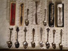15 cucharas de recuerdo europeas de plata en total, 8 etc. Venecia, Varsovia, Berlín, usado segunda mano  Embacar hacia Argentina