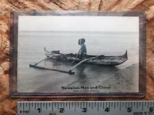 Usado, Cartão postal HAWAII Ray Jerome Baker homem havaiano e canoa ASO RPPC 1920 comprar usado  Enviando para Brazil