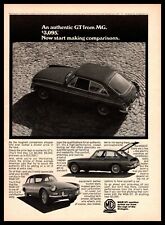 1967 MGB GT Mark 2 2-Door Coupe 1799 cc Engine 91 HP $3,095 Vintage MG Print Ad, used for sale  Austin