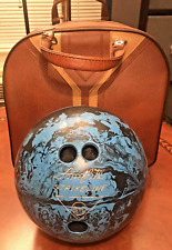 Vintage AMFLITE 12lb Bowling Ball Blue Black Swirl AMF w/ Brunswick Bag RARE for sale  Shipping to South Africa