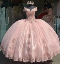 Usado, Vestidos de quinceañera rosa apliques dulces 16 vestido de 15 años segunda mano  Embacar hacia Argentina