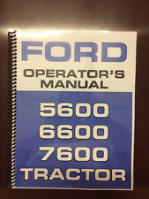 Ford 5600 6600 7600 Tractor Operators Manual Owners Manual + Supplement for sale  Salem