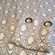 1 PAIR SOFTLINE HOME FASHIONS CURTAIN PANELS W/ GROMMETS 82" X 37"  VERY PRETTY! for sale  Shipping to South Africa