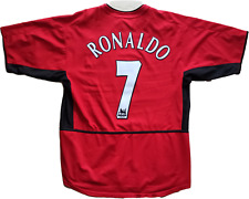 maglia calcio Cristiano Ronaldo manchester united 2002-03 S Vodafone CR7 jersey usato  Roma